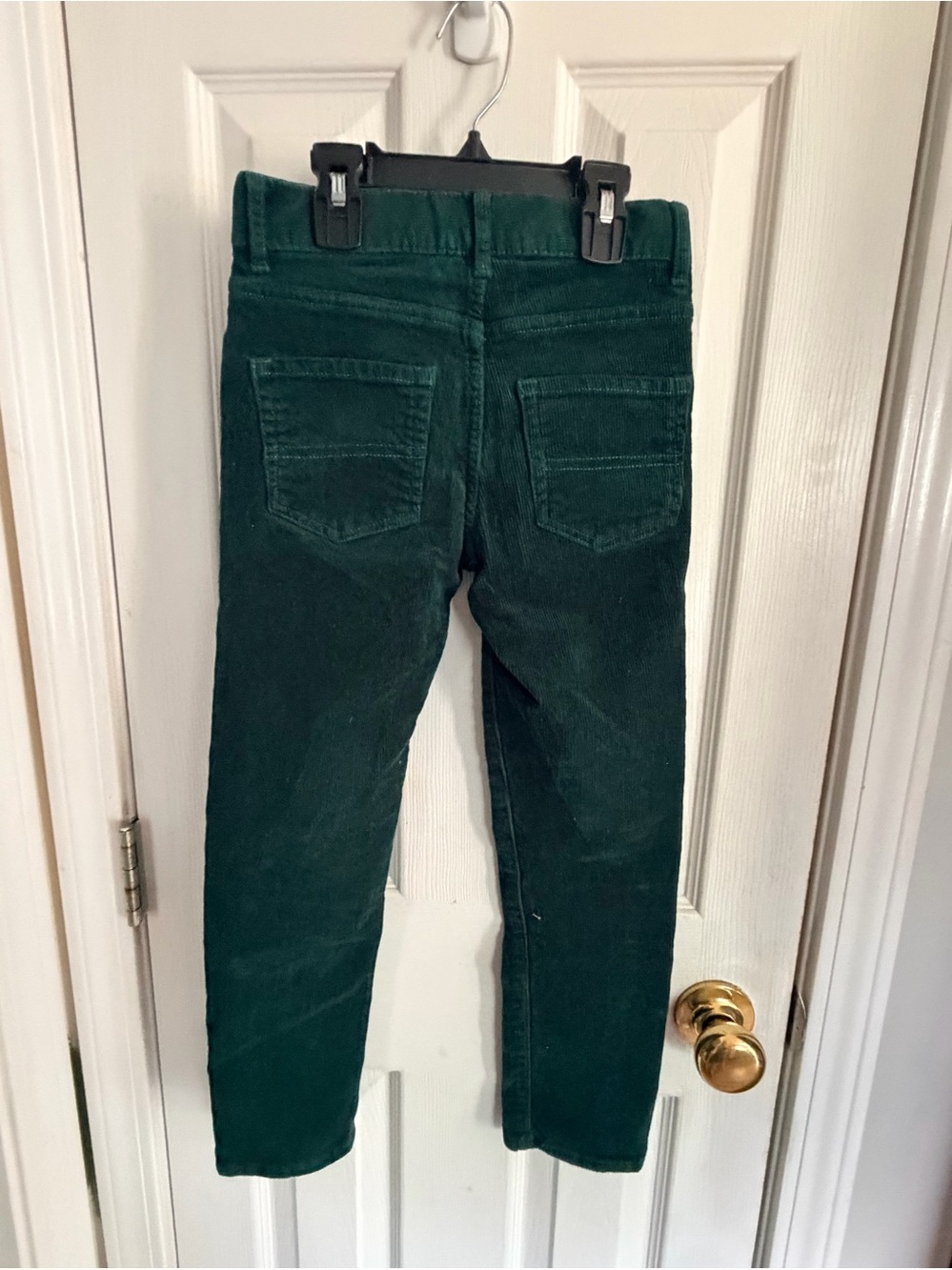 The Children's Place Dark Green Corduroy Pants perfect for Christmas pictures.